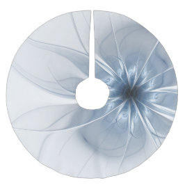 Zachte en gevoelige blauwe fractale fantasiebloem kerstboom rok