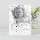 Zachte en sneeuwige kerstKaart (Staand voorkant)