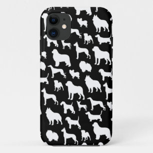 Zachte en stijlvolle honden silhouet ontwerp op zw iPhone 11 hoesje