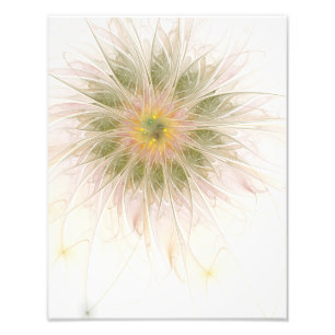 Zachte en zachtheid fractale fantasie bloemen foto afdruk