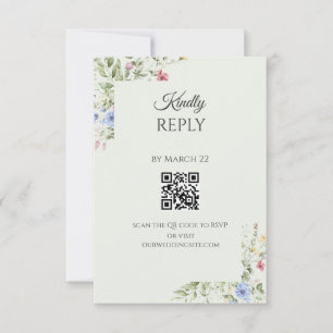 Zachte Engelse Tuin QR Code RSVP Kaart
