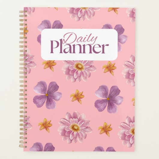 Zachte Esthetische Bloemendagplanner Planner (Voorkant)