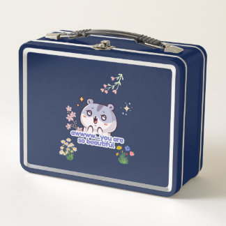 Zachte Esthetische Hamster Metalen Lunchbox