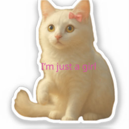 Zachte esthetische kat sticker voor laptop en meis