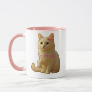 Zachte Esthetische Kattenmeme en Koffieliefhebber  Mok
