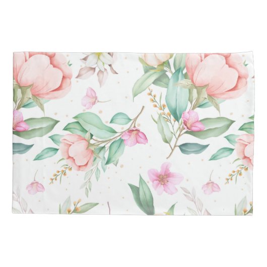 Zachte Floral Kussensloop (Achterkant-Links)