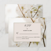 Zachte Floral Wedding RSVP-reactiekaart RSVP Kaartje (Voorkant / Achterkant)