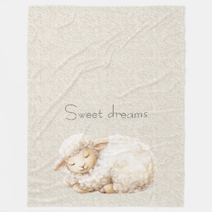 Zachte Fluffy Slapende Schaap Fleece Deken