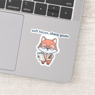 Zachte Focus Scherpe Doelen Sticker Schattige Vos