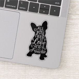 Zachte Franse Bulldog Liefde Sticker