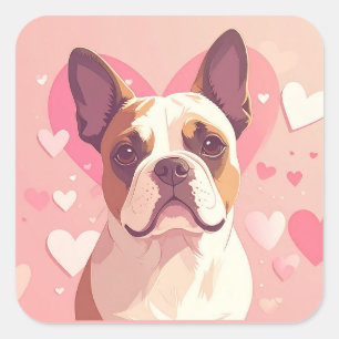 Zachte Franse Bulldog Liefde Sticker