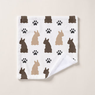 Zachte Franse Bulldog Patroon Washandje