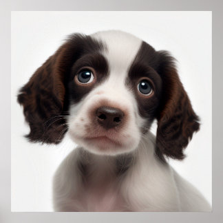 Zachte Franse Spaniel Puppy Hond Portret Poster