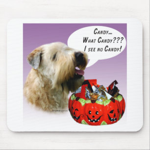 Zachte gecoate tarwedrager Halloween Snoep Muismat