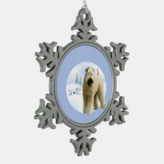 Zachte gecoate tarwedrager Noel Sleutelhanger Tin Sneeuwvlok Ornament (Links)