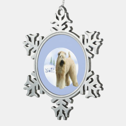 Zachte gecoate tarwedrager Noel Sleutelhanger Tin Sneeuwvlok Ornament (Rechts)