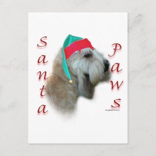 Zachte gecoate tarwedrager Santa Paws Feestdagenkaart