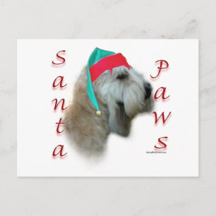 Zachte gecoate tarwedrager Santa Paws Feestdagenkaart