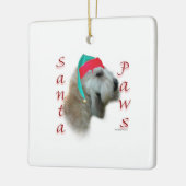 Zachte gecoate tarwedrager Santa Paws Keramisch Ornament (Links)