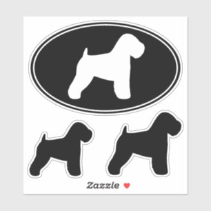 Zachte gecoate tarwedrager silhouetten Stickers