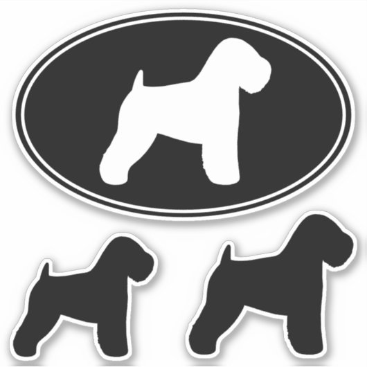 Zachte gecoate tarwedrager silhouetten Stickers (Voorkant)