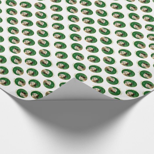 Zachte gecoate tarweterriër rust cadeaupapier (Hoek)