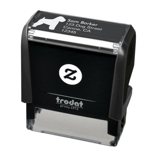 Zachte gecoate Wheaten Terrier retouradres Zelfinktende Stempel (Product)