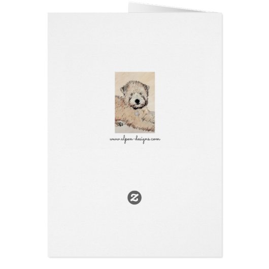 Zachte gecoate Wheaten Terrier schilderij Originel (Achterkant)