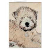 Zachte gecoate Wheaten Terrier schilderij Originel (Voorkant)