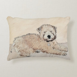 Zachte gecoate Wheaten Terrier schilderij Originel Accent Kussen