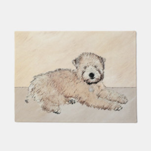 Zachte gecoate Wheaten Terrier schilderij Originel Deurmat