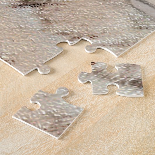 Zachte gecoate Wheaten Terrier schilderij Originel Legpuzzel (Zijkant)