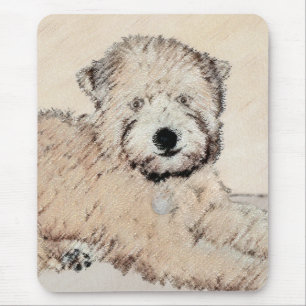 Zachte gecoate Wheaten Terrier schilderij Originel Muismat