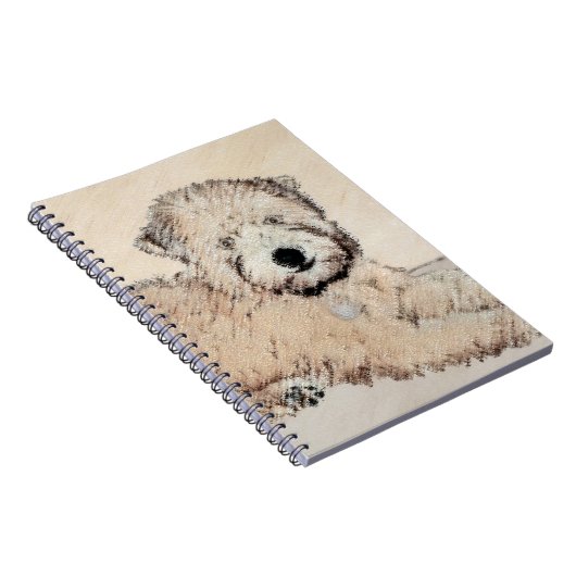 Zachte gecoate Wheaten Terrier schilderij Originel Notitieboek (Rechterzijde)
