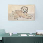 Zachte gecoate Wheaten Terrier schilderij Originel Spandoek (Beurs)