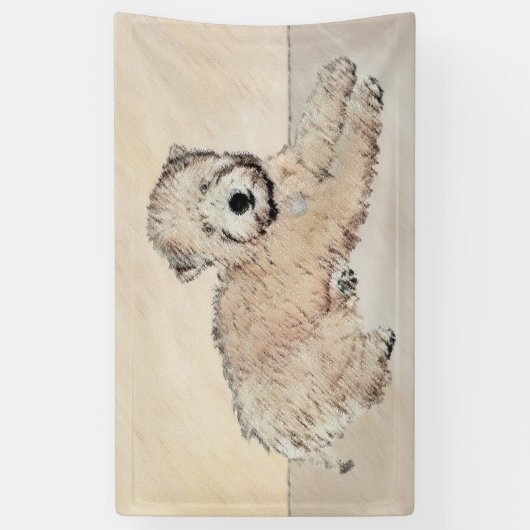 Zachte gecoate Wheaten Terrier schilderij Originel Spandoek (Verticaal)