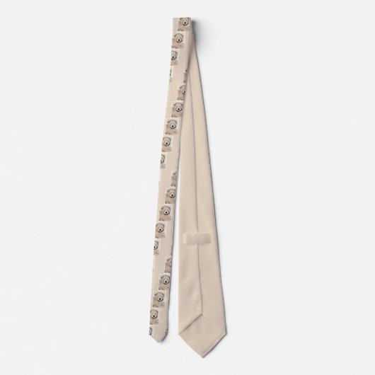 Zachte gecoate Wheaten Terrier schilderij Originel Stropdas (Achterkant)