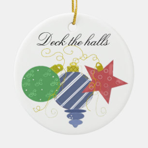 Zachte gekleurde kerstdecoraties keramisch ornament