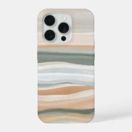 Zachte Gelaagde Getijden – Abstracte Kust Neutraal iPhone 15 Pro Hoesje
