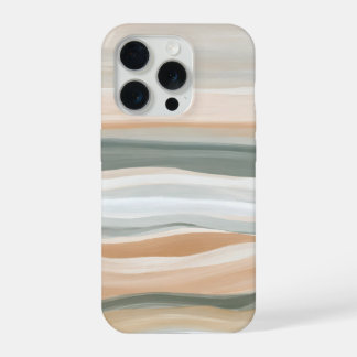 Zachte Gelaagde Getijden – Abstracte Kust Neutraal iPhone 15 Pro Hoesje