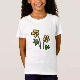 Zachte gele bloem t-shirt