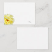 Zachte gele roze notitiekaartje (Voorkant / Achterkant)