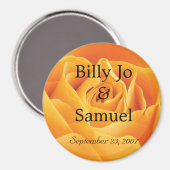 Zachte Gele Rozen Persoonlijk Weddenschap Magneet (Voorkant / Achterkant)