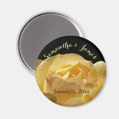 Zachte Gele Rozenroodbruin Magneet (Voorkant / Achterkant)