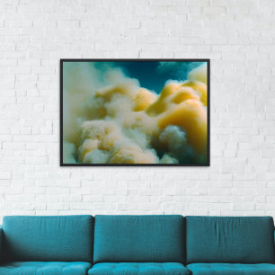Zachte gele wolken canvas afdruk