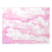 Zachte Gelukkige Roze Wolken Decor Notitieblok (Voorkant)