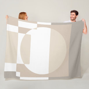 Zachte Geometrische Blokken – Eenvoudig en Strak Fleece Deken