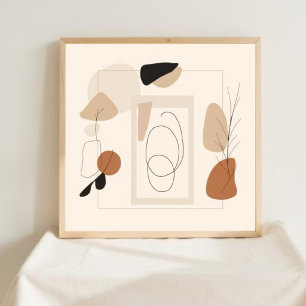 Zachte Geometrische Reverie Poster