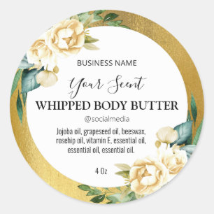 Zachte  gestileerde gouden body boterlabels ronde sticker