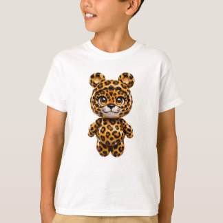 Zachte Gevlekte Luipaard Kawaii Safari T-shirt Kin